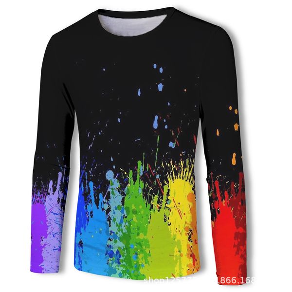 mens designer digital 3d printing color ink-jet long sleeve t-shirt round collar t-shirt, White;black
mens designer digital 3d printing color ink-jet long sleeve t-shirt round collar t-shirt, White;black