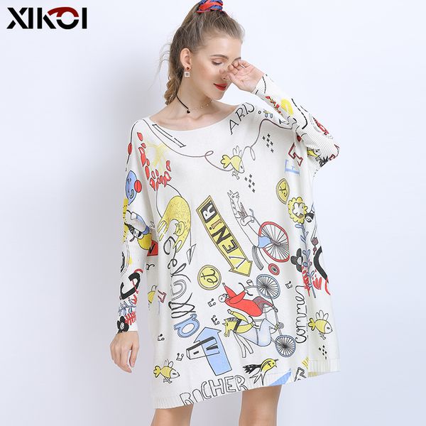xikoi winter oversized sweaters for women warm long pullover dresses fashion creativity print jumper knitted sweaters pull femme, White;black
xikoi winter oversized sweaters for women warm long pullover dresses fashion creativity print jumper knitted sweaters pull femme, White;black