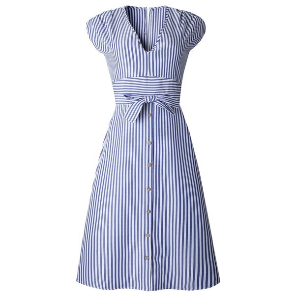 fashion streetwear v-neck striped a-line dress women summer 2019 casual loose long dress plus size clothes robe femme ete 100253, Black;gray
fashion streetwear v-neck striped a-line dress women summer 2019 casual loose long dress plus size clothes robe femme ete 100253, Black;gray