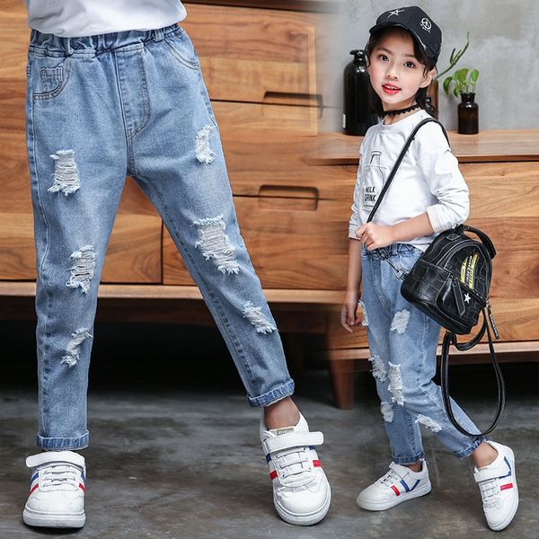 women's jeans wear wear 2020 jeans girls medium and large children's hole pants children's all-match pants, Blue
women's jeans wear wear 2020 jeans girls medium and large children's hole pants children's all-match pants, Blue