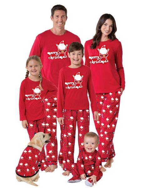 european and american christmas red parent-child printing christmas home clothing pajamas two sets santa claus costume, Silver
european and american christmas red parent-child printing christmas home clothing pajamas two sets santa claus costume, Silver