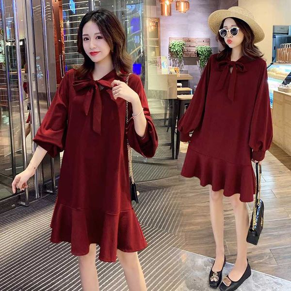 9230# maternity clothes spring autumn solid color long sleeves easy matching loose stylish dress for pregnant women, White
9230# maternity clothes spring autumn solid color long sleeves easy matching loose stylish dress for pregnant women, White
