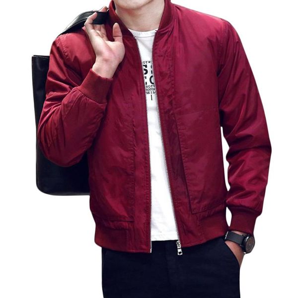 fashion slim bomber jacket male overcoat men baseball jacket spring autumn casual solid outwear black, blue, red, Black;brown
fashion slim bomber jacket male overcoat men baseball jacket spring autumn casual solid outwear black, blue, red, Black;brown