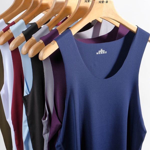 1pc pure color round neck seamless vest ice silk sweatshirt vest quick dry sleeveless comfortable large size t-shirt t85, White;black
1pc pure color round neck seamless vest ice silk sweatshirt vest quick dry sleeveless comfortable large size t-shirt t85, White;black
