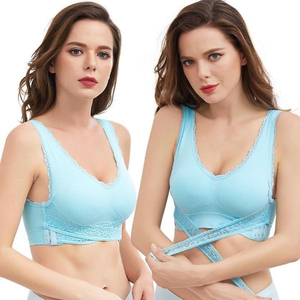 1pcs front cross side buckle wireless lace bra breathable sports bra fitness women padded for running yoga, White;black
1pcs front cross side buckle wireless lace bra breathable sports bra fitness women padded for running yoga, White;black