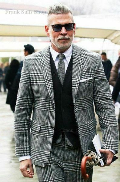 plaid suits for mens checkered fashion clothes 2020 3 piece wedding tuxedos for groomsmen male jacket with pants costumes design, White;black
plaid suits for mens checkered fashion clothes 2020 3 piece wedding tuxedos for groomsmen male jacket with pants costumes design, White;black