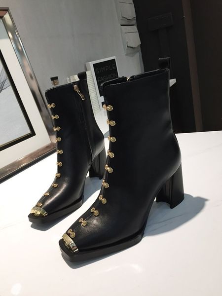 new luxury women's shoes fashion design brand winter women's boots height to calf high heel metal toe cap, Black
new luxury women's shoes fashion design brand winter women's boots height to calf high heel metal toe cap, Black