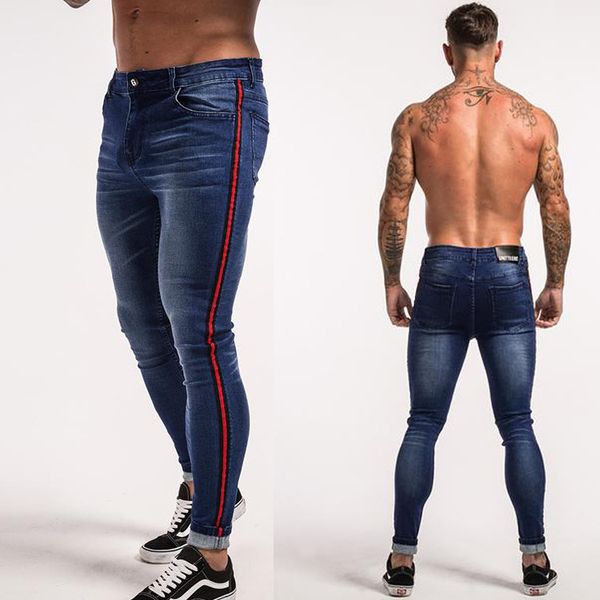 Men Biker Jeans Casual Trousers Slim Fit Stripe Biker Denim Fashion Designer Pants Hip Hop Mens Blue Jeans
Men Biker Jeans Casual Trousers Slim Fit Stripe Biker Denim Fashion Designer Pants Hip Hop Mens Blue Jeans