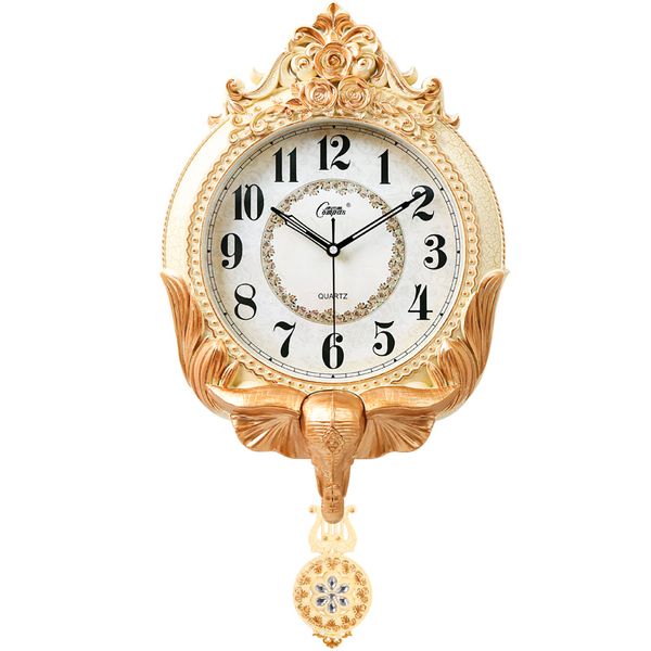 

luxury large wall clock vintage living room shabby chic quartz clock watch mechanism silent bedroom horloge murale decor sc330