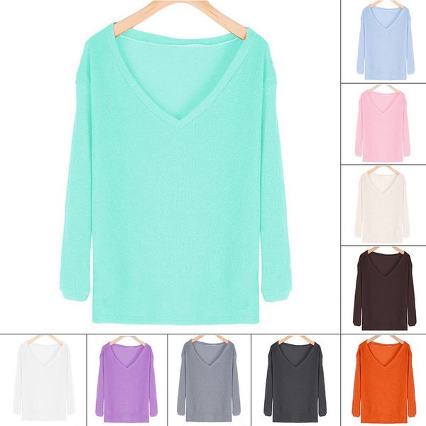 women spring autumn thin casual knitted pullovers solid color v neck simple oversize ladies sweater multicolor jumpers for women, White;black
women spring autumn thin casual knitted pullovers solid color v neck simple oversize ladies sweater multicolor jumpers for women, White;black