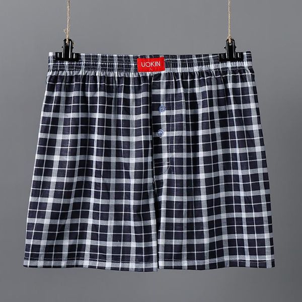 men's casual loose plaid home lounge shorts beach pants boxer underwear plaid loose boxer briefs, Black;white
men's casual loose plaid home lounge shorts beach pants boxer underwear plaid loose boxer briefs, Black;white