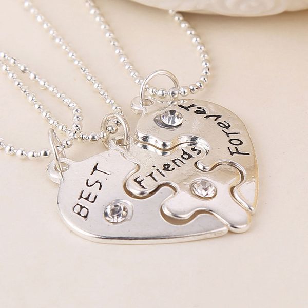 3pcs/set friends forever bff pendant necklace silver love heart chain necklaces friendship jewelry gifts
3pcs/set friends forever bff pendant necklace silver love heart chain necklaces friendship jewelry gifts