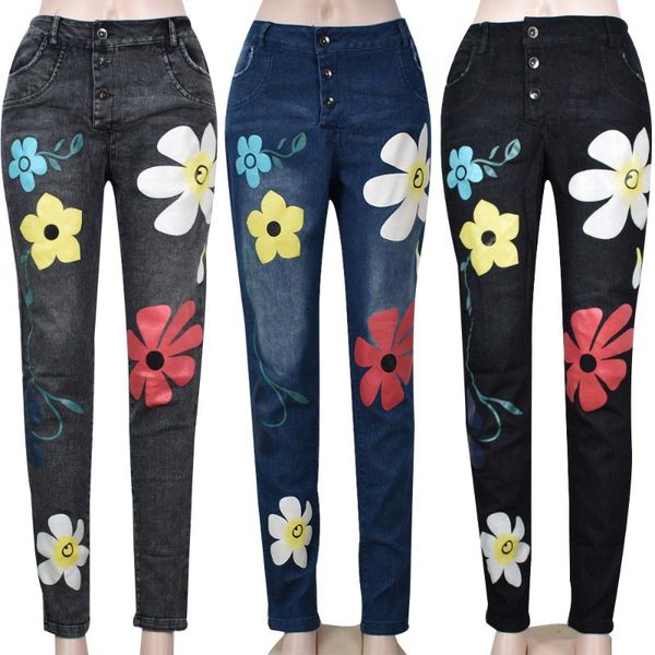 denim pants jeans for women fashion casual flower printed denim ladies pencil pants floral female trousers legging d30, Blue
denim pants jeans for women fashion casual flower printed denim ladies pencil pants floral female trousers legging d30, Blue