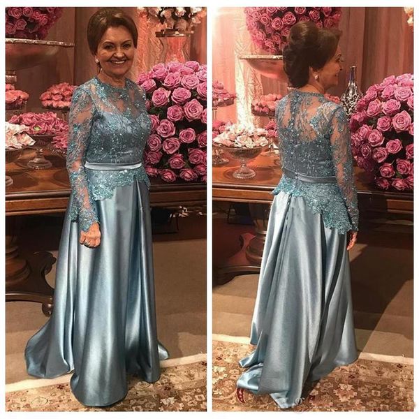 Elegant 2019 Lace Long Sleeves Mother of the Bride Dresses Appliques Beaded A Line Classic Women Formal Evening Gowns Wedding Guest Dress
Elegant 2019 Lace Long Sleeves Mother of the Bride Dresses Appliques Beaded A Line Classic Women Formal Evening Gowns Wedding Guest Dress