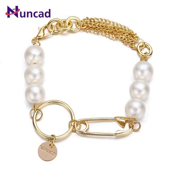 artificial pearl beaded bracelets vintage gold metal paper clip circle bracelet geometric party strand charms bracelets women, Black
artificial pearl beaded bracelets vintage gold metal paper clip circle bracelet geometric party strand charms bracelets women, Black