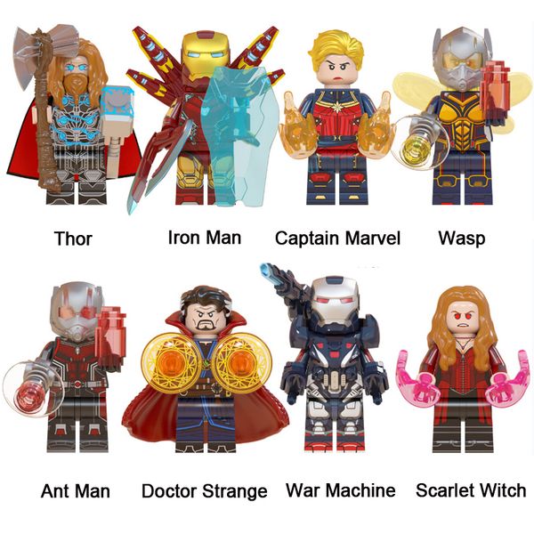 thor iron man captain marvel ant man doctor strange war machine scarlet witch avengers mini action figure toy super hero building blocks
thor iron man captain marvel ant man doctor strange war machine scarlet witch avengers mini action figure toy super hero building blocks