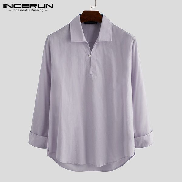 men's casual shirts solid color men shirt turn-down collar streetwear 2021 harajuku long sleeve cotton loose camisa incerun plus size, White;black
men's casual shirts solid color men shirt turn-down collar streetwear 2021 harajuku long sleeve cotton loose camisa incerun plus size, White;black