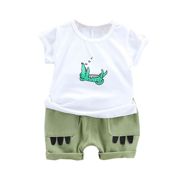 sleeve cartoon crocodile print t-shirt+shorts children casual outfits sets baby boy casual cartoon print clothes set, White
sleeve cartoon crocodile print t-shirt+shorts children casual outfits sets baby boy casual cartoon print clothes set, White