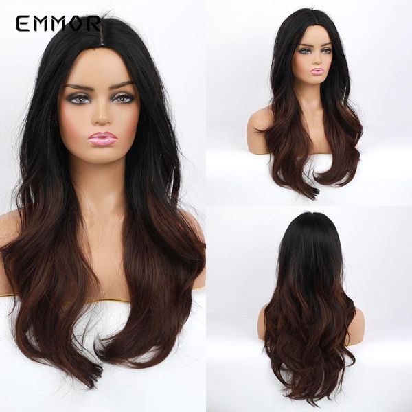 emmor long wavy black to brown ombre hair wig for black white women daily use natural fluffy synthetic party cosplay wigs
emmor long wavy black to brown ombre hair wig for black white women daily use natural fluffy synthetic party cosplay wigs