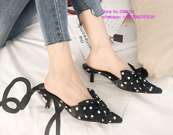 doc point satin low-heeled pointed toe women slippers ladies summer outside mules shoes design thin low heels sandals slides, Black
doc point satin low-heeled pointed toe women slippers ladies summer outside mules shoes design thin low heels sandals slides, Black