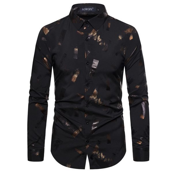 black bronzing print shirt men camisa masculina 2020 brand slim fit long sleeve tuxedo dress shirt men nightclub wedding shirts, White;black
black bronzing print shirt men camisa masculina 2020 brand slim fit long sleeve tuxedo dress shirt men nightclub wedding shirts, White;black