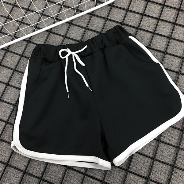 side stripes sports shorts women summer high waist jogger black shorts casual lady elastic waist beach correndo short pants 2020, White;black
side stripes sports shorts women summer high waist jogger black shorts casual lady elastic waist beach correndo short pants 2020, White;black