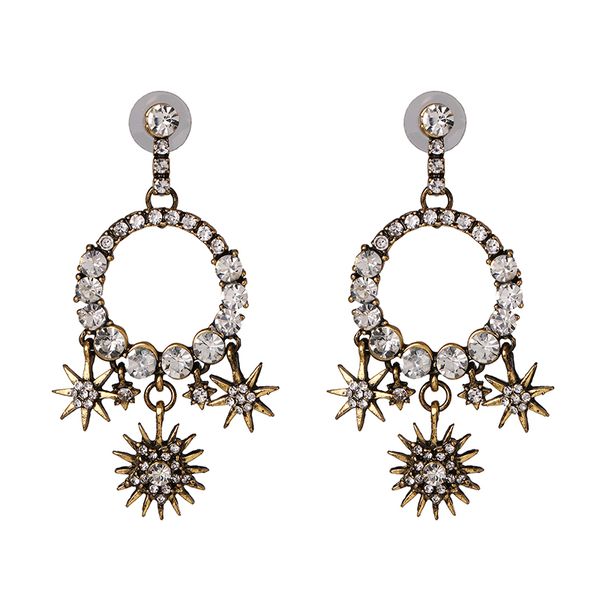 jujia trend fashion crystal star drop earring vintage big statement drop earrings for wholesale, Silver
jujia trend fashion crystal star drop earring vintage big statement drop earrings for wholesale, Silver