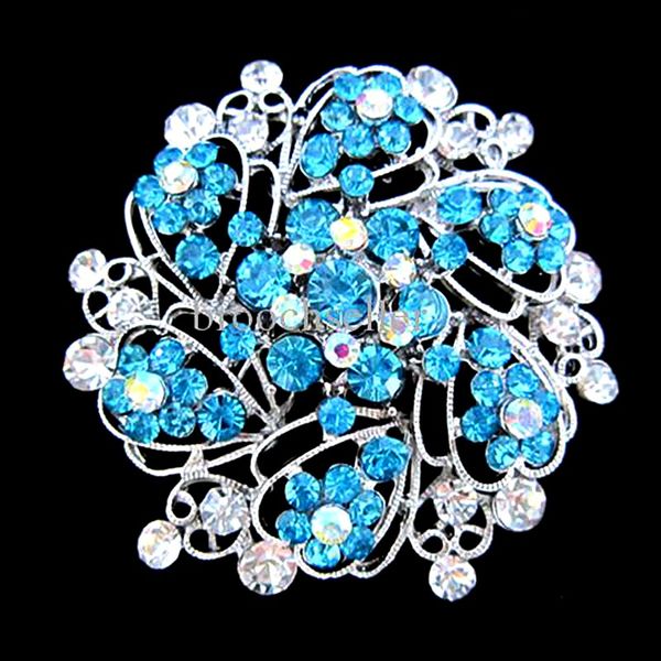silver color alloy blue rhinestone crystal vintage look floral brooch ing, Gray
silver color alloy blue rhinestone crystal vintage look floral brooch ing, Gray
