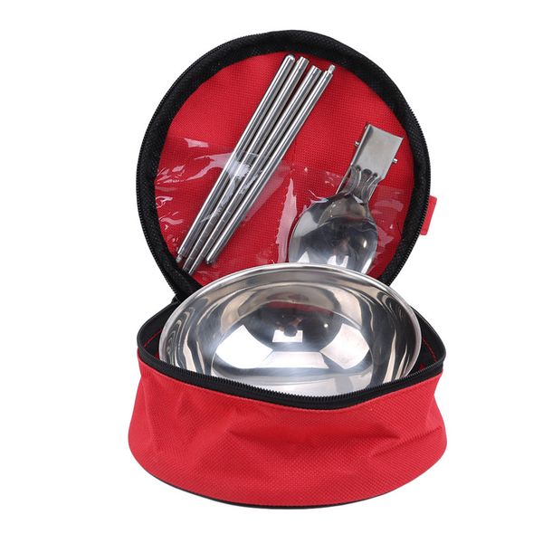 1 set outdoor thick folding red bag stainless steel bowl chopsticks spoon picnic cutlery portable bags tableware accessories
1 set outdoor thick folding red bag stainless steel bowl chopsticks spoon picnic cutlery portable bags tableware accessories