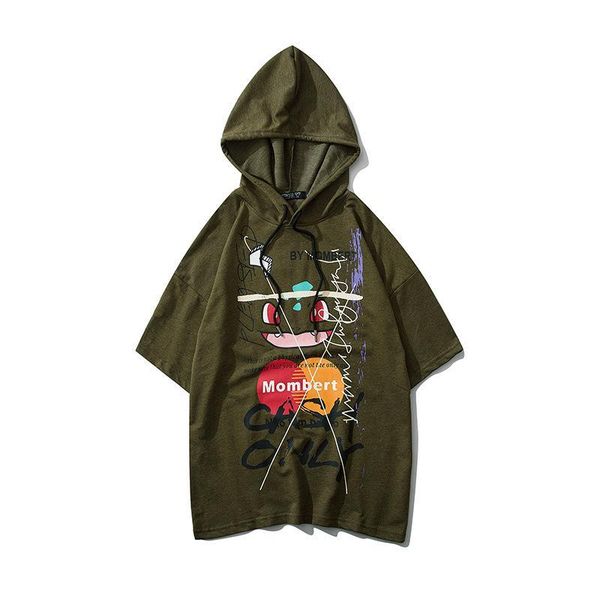 mens fashion tshirt graffiti camouflage hip-hop demon print hooded t-shirt summer thin section short sleeved sweater, White;black
mens fashion tshirt graffiti camouflage hip-hop demon print hooded t-shirt summer thin section short sleeved sweater, White;black