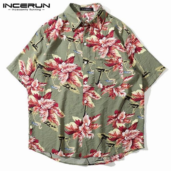 men's casual shirts incerun fashion men short sleeve shirt printing 2021 tropical lapel streetwear beach hawaiian breathable camisas, White;black
men's casual shirts incerun fashion men short sleeve shirt printing 2021 tropical lapel streetwear beach hawaiian breathable camisas, White;black
