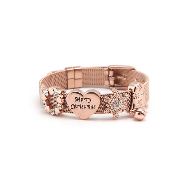 vinnie design jewelry stainless steel rose gold mesh bracelet sets with 4 pcs sliders charms christmas keepers wrap bracelets, Golden;silver
vinnie design jewelry stainless steel rose gold mesh bracelet sets with 4 pcs sliders charms christmas keepers wrap bracelets, Golden;silver