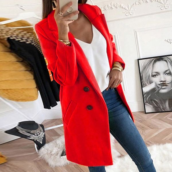 cotton wool long coat women solid turn down collar long sleeve coat office elegant slim bkend cappotto donna woman overcoat, Black
cotton wool long coat women solid turn down collar long sleeve coat office elegant slim bkend cappotto donna woman overcoat, Black