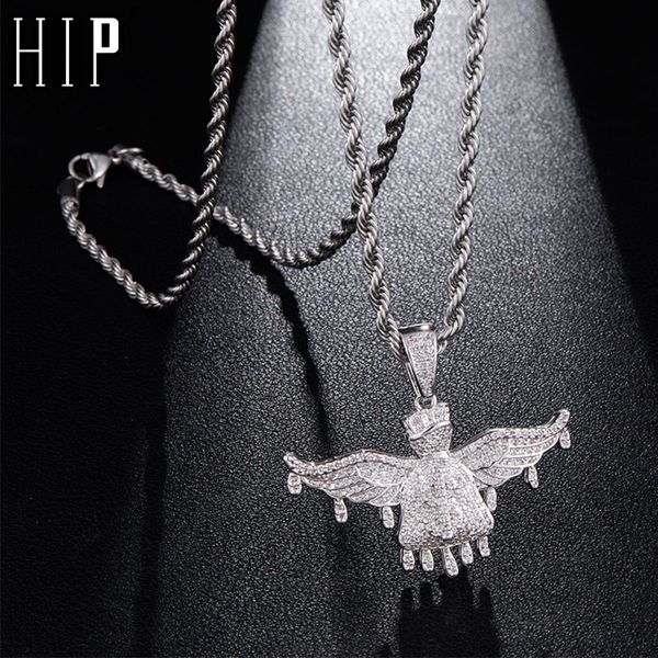 hip hop bling iced out cubic zircon cz dripping wings us dollar pendants & necklaces for men jewelry with tennis chain, Silver
hip hop bling iced out cubic zircon cz dripping wings us dollar pendants & necklaces for men jewelry with tennis chain, Silver