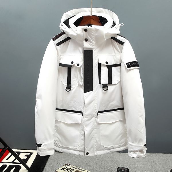 white duck down jacket men nice winter warm hood detached caulking waterproof fashion style plus size 3xl, Black
white duck down jacket men nice winter warm hood detached caulking waterproof fashion style plus size 3xl, Black