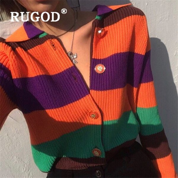 rugod новый корейский цвет блокировки свитер женская мода уличная однобортный с длинным рукавом вязаное пальто полосатый кардиган femme, White
rugod новый корейский цвет блокировки свитер женская мода уличная однобортный с длинным рукавом вязаное пальто полосатый кардиган femme, White