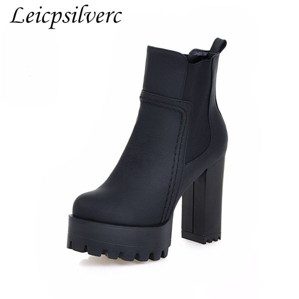 winter new waterproof platform zipper boots comfortable short boots round head rough with naked big size 34-48, Black
winter new waterproof platform zipper boots comfortable short boots round head rough with naked big size 34-48, Black