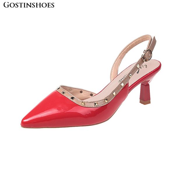 shoes woman heels 6.5cm thin heel fashion salto alto summer pumps ankle strap rivtes hollow women shoes, Black
shoes woman heels 6.5cm thin heel fashion salto alto summer pumps ankle strap rivtes hollow women shoes, Black