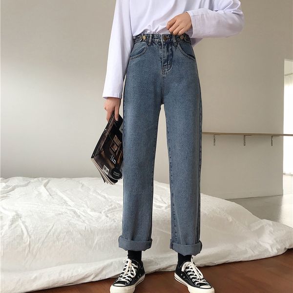 high waisted jeans for women 2019 chic korean slim straight wide leg jean pant cuffls full length pantalones mujer calcas ulzzan, Blue
high waisted jeans for women 2019 chic korean slim straight wide leg jean pant cuffls full length pantalones mujer calcas ulzzan, Blue