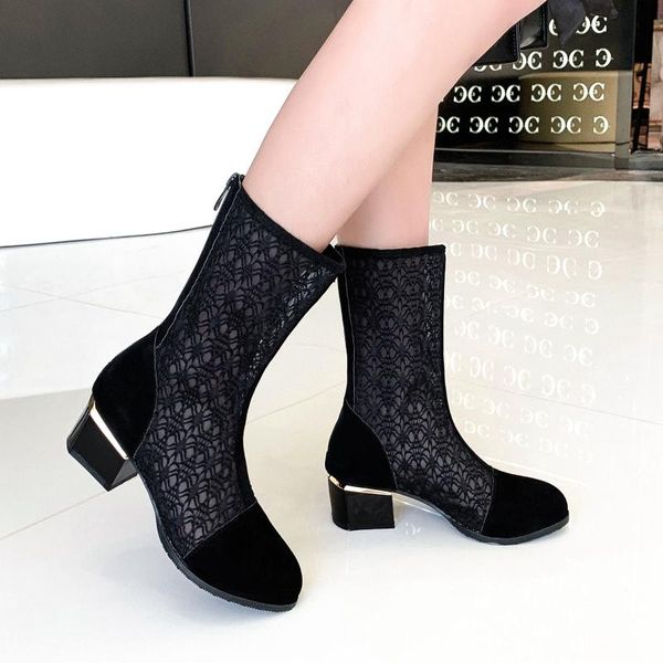 2020 summer women boots mesh suede ankle boots lace zapatos chaussures femme zipper square high heel leopard women shoes, Black
2020 summer women boots mesh suede ankle boots lace zapatos chaussures femme zipper square high heel leopard women shoes, Black