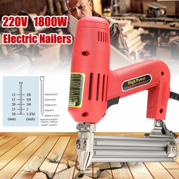 220v 1800w electric nailer and stapler for furniture staple for gun frame with staples nails carpentry woodworking tools
220v 1800w electric nailer and stapler for furniture staple for gun frame with staples nails carpentry woodworking tools