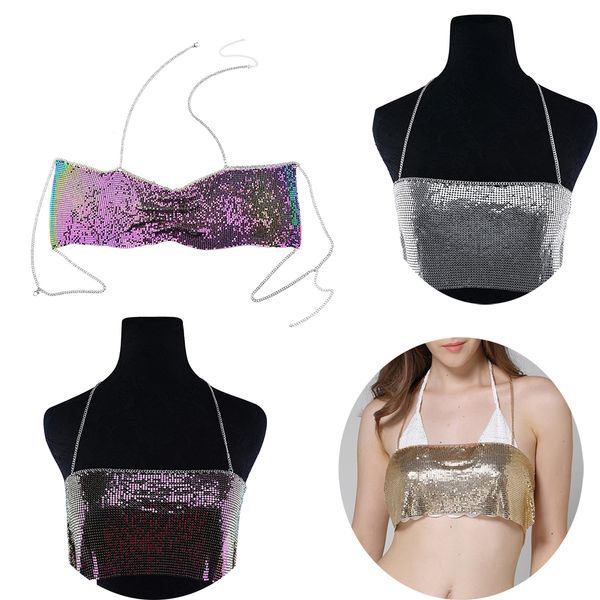 women ladies bra chest belly chains summer beach party shiny sequins brassiere body chain bikini body jewelry gift for girlfriend, Silver
women ladies bra chest belly chains summer beach party shiny sequins brassiere body chain bikini body jewelry gift for girlfriend, Silver
