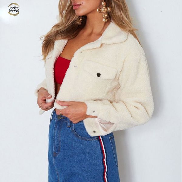 elegant solid color cropped teddy jacket women front pockets thick warm coat autumn winter soft short jackets female 2019, Black;brown
elegant solid color cropped teddy jacket women front pockets thick warm coat autumn winter soft short jackets female 2019, Black;brown