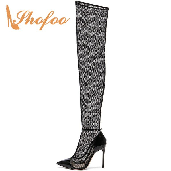 air mesh stilettos woman slip on over the knee boots woman high thin heels pointed toe novelty mature summer large size 11 16, Black
air mesh stilettos woman slip on over the knee boots woman high thin heels pointed toe novelty mature summer large size 11 16, Black