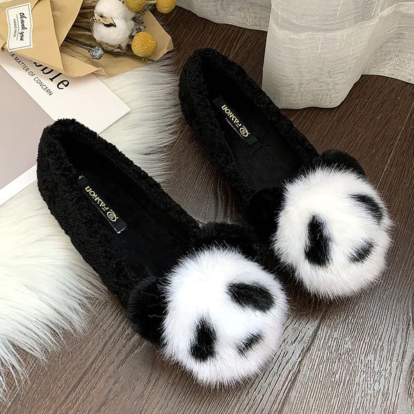 women's flat shallow mouth cotton shoes zapatos de mujer fashion solid color cute plush single shoes, Black
women's flat shallow mouth cotton shoes zapatos de mujer fashion solid color cute plush single shoes, Black