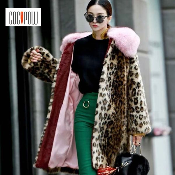 2018 женщин high street leopard parten искусственный мех имитировать мех отложным воротником открытым стежком леди толстые пальто зима длинн, Black
2018 женщин high street leopard parten искусственный мех имитировать мех отложным воротником открытым стежком леди толстые пальто зима длинн, Black