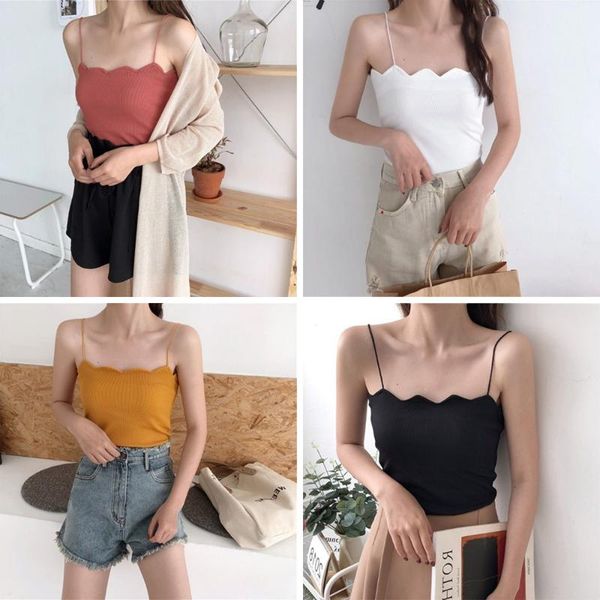 klv women slash neck knitted summer camisole tank female vest off-shoulder halter stretch t-shirt strips sling, White
klv women slash neck knitted summer camisole tank female vest off-shoulder halter stretch t-shirt strips sling, White