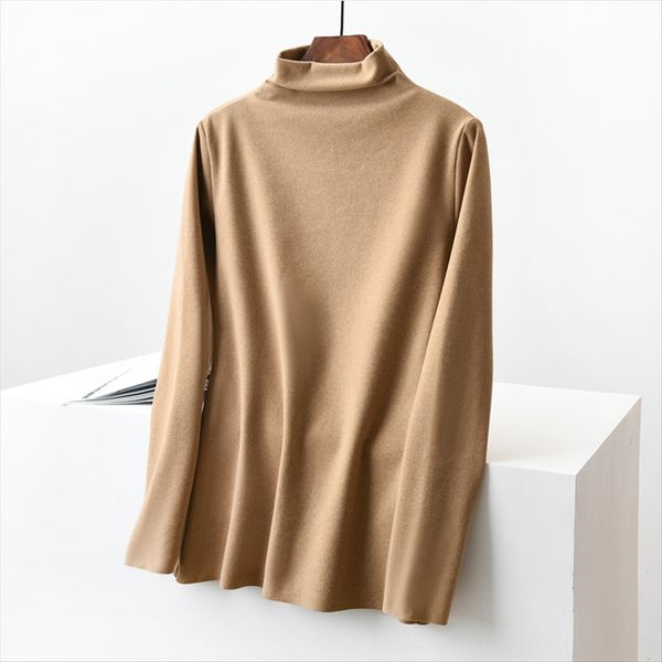 высокий воротник длинный рукав футболки женские 2019 бархатные брюки одежда шорты горячих база рубашки женские тонкие одежды, White 
высокий воротник длинный рукав футболки женские 2019 бархатные брюки одежда шорты горячих база рубашки женские тонкие одежды, White