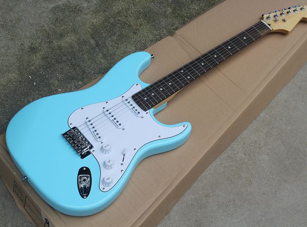 wholesale custom blue electric guitar with rosewoos fretboard,white pickguard,sss pickups,offering customized services
wholesale custom blue electric guitar with rosewoos fretboard,white pickguard,sss pickups,offering customized services