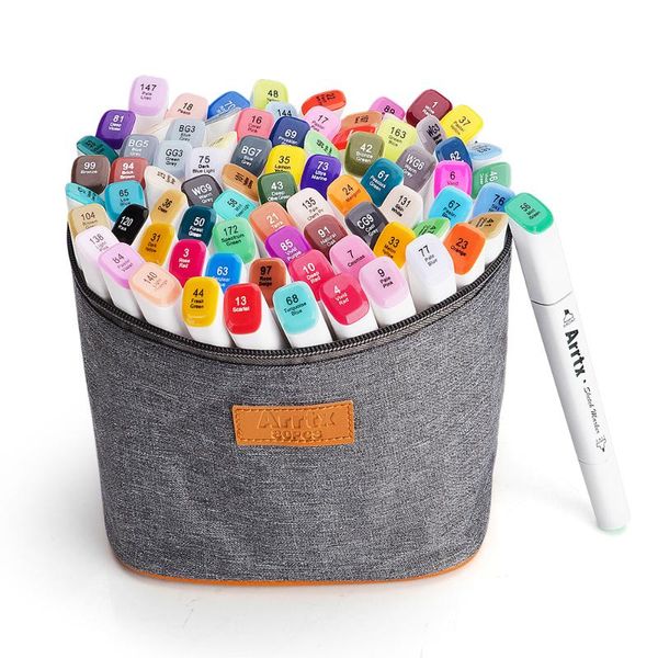 arrtx 80 color set art marker pen исполнитель dual head drawing sketching маркеры watercolor + carry bag + упаковочная коробка
arrtx 80 color set art marker pen исполнитель dual head drawing sketching маркеры watercolor + carry bag + упаковочная коробка